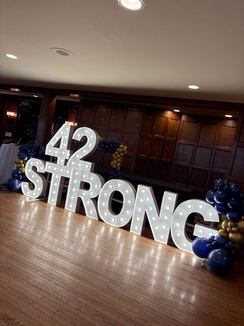 42strong rotated Marquee Letters